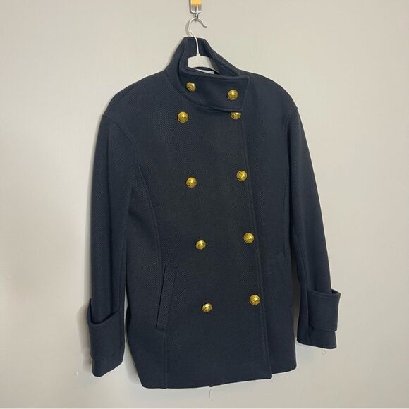 $645 NWT Ramy Brook Navy Peacoat with Notched Collar XS - Picture 4 of 10
